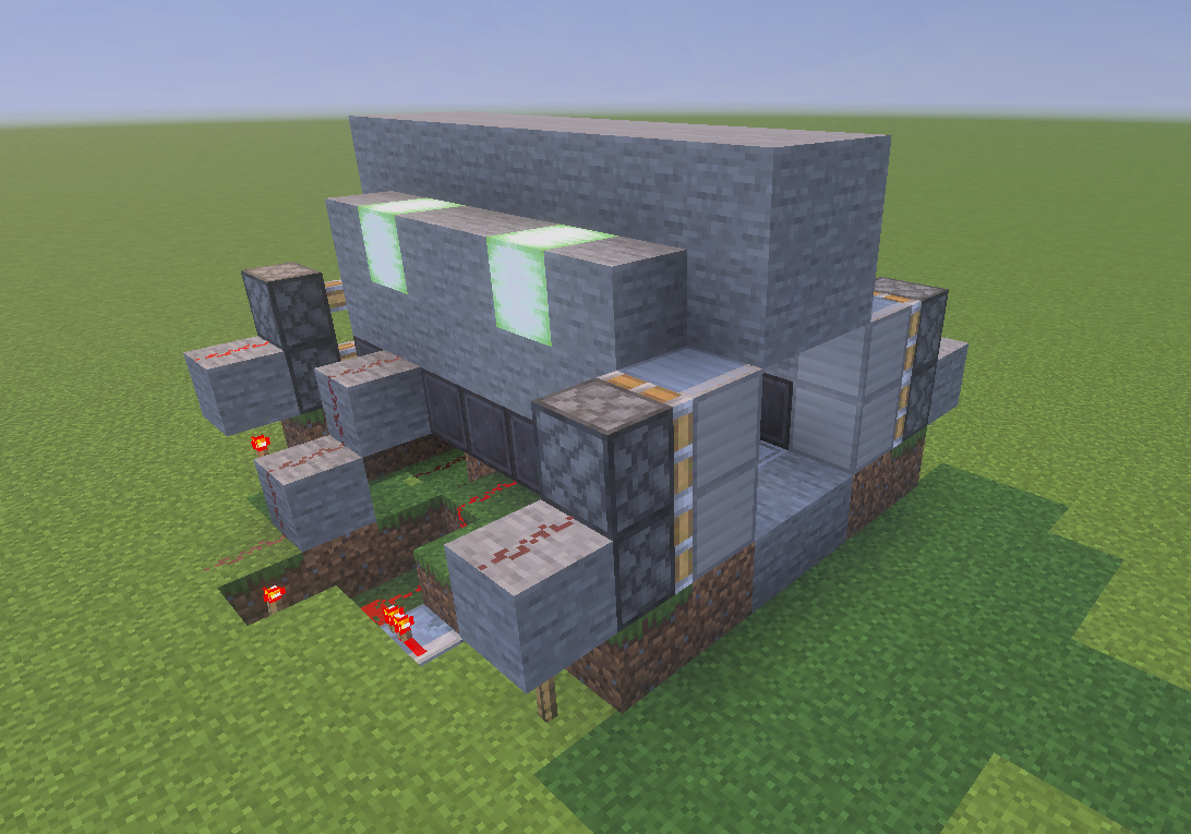 Airlock / decontamination room – vanilla Minecraft Bedrock redstone circuit